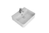 ДЖОЙ 3, накладной умывальник для установки на столешнице, керамический, пристенный, с полкой для сме арт-641990.0 — фото 4, Раковины накладные