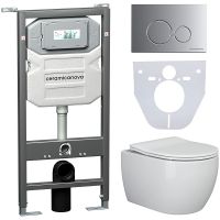 Товар: Комплект унитаза с инсталляцией Ceramicanova Play CN3001_1001M_1000 с сиденьем Микролифт и клавишей - фото 1 Комплект унитаза с инсталляцией Ceramicanova Play CN3001_1001M_1000 с сиденьем Микролифт и клавишей — фото 1, Комплекты унитаз + инсталляция