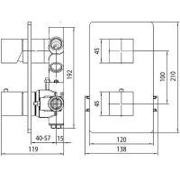Смеситель для душа Bossini Cube Z00061.073 с термостатом Черный матовый — фото 2, Смеситель для душа