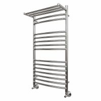 Водяной полотенцесушитель Point Альфа PN05150SP П14 500x1000 с полкой Хром — фото 6, Водяные полотенцесушители