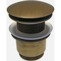 Донный клапан Remer 904CC2114VO click-clack Бронза — фото 1, Донные клапаны