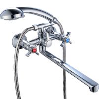 Смеситель для ванны Ростовская Мануфактура Сантехники Boou BA5333-4-B723-C018 универсальный Хром — фото 1, Для душа и ванны