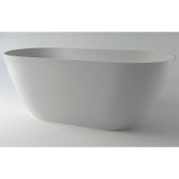 Ванна из искусственного камня Holbi Venus New 158x79 1.01.002.11.1 Белая матовая — фото 1, Ванны из искусственного камня