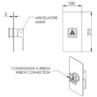 Смеситель для душа Remer Absolute AU30KBNO Черный матовый — фото 2, Смеситель для душа