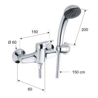 Смеситель для душа Remer Remix R39 Хром — фото 2, Смеситель для душа