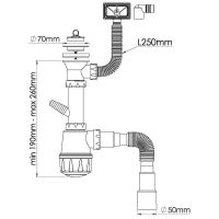 Сифон для кухонной мойки Nova 1036 Белый — фото 2, Сифоны для кухонной мойки