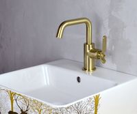 Смеситель для раковины Bronze de Luxe 1760'S 1178CG Золото матовое — фото 4, Смесители для раковины