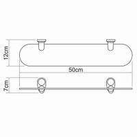 Main K- Полка стеклянная арт-9224 — фото 4, Полки для ванной и душа