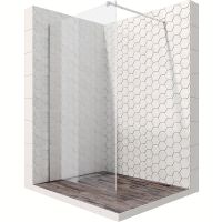 Душевая перегородка Ambassador Walk-in 120х200 15031104 профиль Хром стекло прозрачное — фото 1, Душевые перегородки