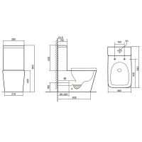 Унитаз компакт Iberica Blanca Toledo Alto IB.TLA.121.1B1 с бачком и сиденьем Микролифт — фото 9, Напольные унитазы
