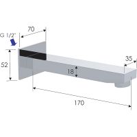 Товар: Излив для смесителя Remer 91Q Хром - фото 2 Излив для смесителя Remer 91Q Хром — фото 2, Смесители для биде