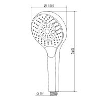 Ручной душ Melodia della vita Standard MKP26316 Хром — фото 2, Лейки для душа