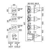 Смеситель для душа Bossini Apice Z035205.073 с термостатом Черный матовый — фото 2, Смеситель для душа