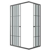 Товар: Душевое ограждение Niagara Eco NG-1018-14QKL (100х80х190) прямоугольник,раздвижное,черный,стекло кле - фото 2 Душевое ограждение Niagara Eco NG-1018-14QKL (100х80х190) прямоугольник,раздвижное,черный,стекло кле — фото 2, Душевые уголки