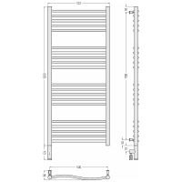 Электрический полотенцесушитель Сунержа Флюид 3.0 1200x500 L 00-5820-1250 Хром — фото 2, Электрические полотенцесушители