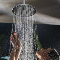 Душевая система Bossini Apice L10507.073 с термостатом Черный матовый — фото 8, Душевые стойки