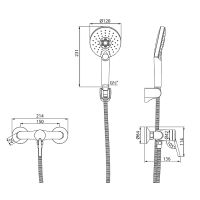Смеситель для душа Lemark Minima LM3803C Хром — фото 2, Для душа и ванны