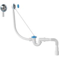 Слив-перелив Nova 1520 с пробкой на цепочке Хром — фото 1, Сливы-переливы