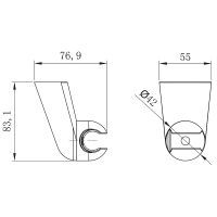 Держатель ручного душа Lemark Хром арт-LM8080C — фото 2, Держатели для душа