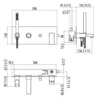 Товар: Смеситель для ванны Gattoni Kubik 2505/25C0 Хром - фото 2 Смеситель для ванны Gattoni Kubik 2505/25C0 Хром — фото 2, Смеситель для ванны