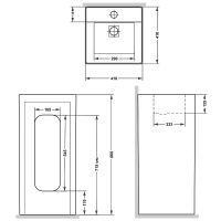 Товар: Раковина Laguraty 41 898B Белая - фото 5 Раковина Laguraty 41 898B Белая — фото 5, Раковины напольные