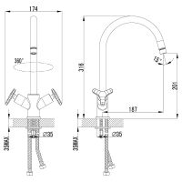 Смеситель для кухни Lemark Plus Spirit Хром арт-LM1905C — фото 2, Смесители для кухни
