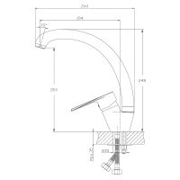 Товар: Смеситель для кухни Rossinka RS28-23 Хром - фото 2 Смеситель для кухни Rossinka RS28-23 Хром — фото 2, Смесители для кухни