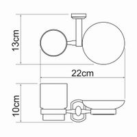 Товар: Аксесс Oder K-3026C Держатель стакана и мыльницы, (блистер), КЕРАМИКА, хром, WasserKRAFT - фото 4 Аксесс Oder K-3026C Держатель стакана и мыльницы, (блистер), КЕРАМИКА, хром, WasserKRAFT — фото 4, Комплектующие для туалета