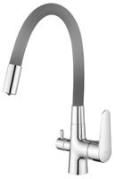 Смеситель "Coral" д/кухни с подключением к фильтру, серый, арт. CL03GChr — фото 1, Смесители для кухни