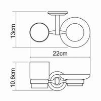 Аксесс Rhein K- Держатель стакана и мыльницы, (блистер), хром, WasserKRAFT арт-6226O — фото 4, Прочие аксессуары и комплектующие