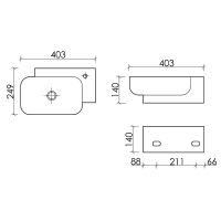 Раковина Ceramicanova Element 40 L CN6074L Белая — фото 4, Мини-раковины