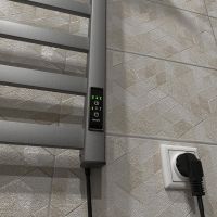 Электрический полотенцесушитель Маргроид 8110 профильный 800x500 8110-8050-5179-7024 с полкой Графит — фото 2, Электрические полотенцесушители