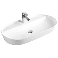 Раковина CeramaLux 82 D1347 Белая — фото 1, Раковины накладные