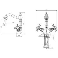 Товар: Смеситель для раковины Caprigo Bristol 21-526-vot Бронза - фото 2 Смеситель для раковины Caprigo Bristol 21-526-vot Бронза — фото 2, Смесители для раковины