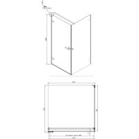 Душевой уголок Ambassador Abner 100х100 10011102L профиль Хром стекло прозрачное — фото 2, Душевые уголки
