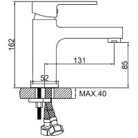 Смеситель для раковины Ledeme H30 1030L Хром — фото 10, Смесители для раковины