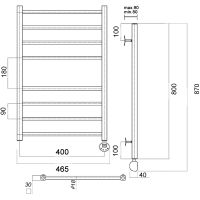 Товар: Электрический полотенцесушитель Domoterm Куба П8 400x800 ER Хром - фото 2 Электрический полотенцесушитель Domoterm Куба П8 400x800 ER Хром — фото 2, Электрические полотенцесушители