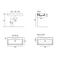 Раковина GSI Kube X 100 9423111 Белая — фото 2, Раковины