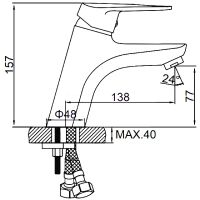 Товар: Смеситель для раковины Ledeme H40 1040L Хром - фото 9 Смеситель для раковины Ledeme H40 1040L Хром — фото 9, Смесители для раковины