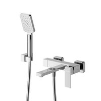 Смеситель для ванны и душа в комплекте с ручным душем, шлангом и держателем CEZARES SLIDER-VD-01 — фото 1, Смеситель для ванны