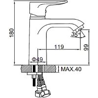 Смеситель для раковины Ledeme H34 1034L Хром — фото 7, Смесители для раковины