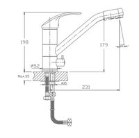 Товар: Смеситель для кухни Haiba HB4321-5 Сатин - фото 2 Смеситель для кухни Haiba HB4321-5 Сатин — фото 2, Смесители для кухни