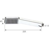 Ручной душ Remer 317SQX Хром — фото 2, Лейки для душа