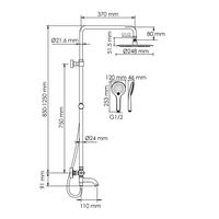 A288.258.078.BM Thermo Душевой комплект с термостатическим смесителем — фото 3, Душевые стойки