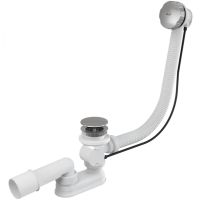 Слив-перелив Alcaplast A55KM-80 полуавтомат Белый Хром — фото 1, Сливы-переливы