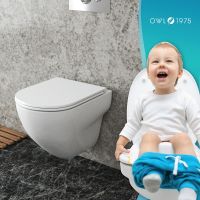 Унитаз Owl 1975 WaveCirkel-H TOWLT190801 подвесной с сиденьем Микролифт — фото 9, Подвесные унитазы