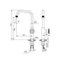 Смеситель для кухни Iddis Grange GRAGM00i05 Графит матовый — фото 2, Смесители для кухни