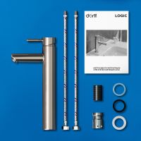 Товар: Смеситель для раковины Dorff Logic D3002102SS Нержавеющая сталь - фото 6 Смеситель для раковины Dorff Logic D3002102SS Нержавеющая сталь — фото 6, Смесители для раковины