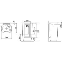 Товар: Раковина Laguraty 49 2180B Белая - фото 3 Раковина Laguraty 49 2180B Белая — фото 3, Раковины напольные