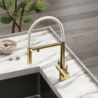 Товар: Смеситель для кухни Sancos Imola SC4010BG Золото брашированное Белый - фото 2 Смеситель для кухни Sancos Imola SC4010BG Золото брашированное Белый — фото 2, Смесители для кухни